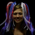 14" Light Up Red, White & Blue Diva Dreads